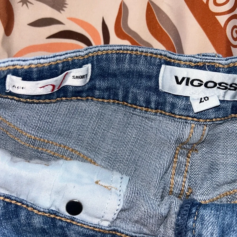 VIGOSS ACE HIGH RISE FRAYED HEM SHORT LIGHT BLUE